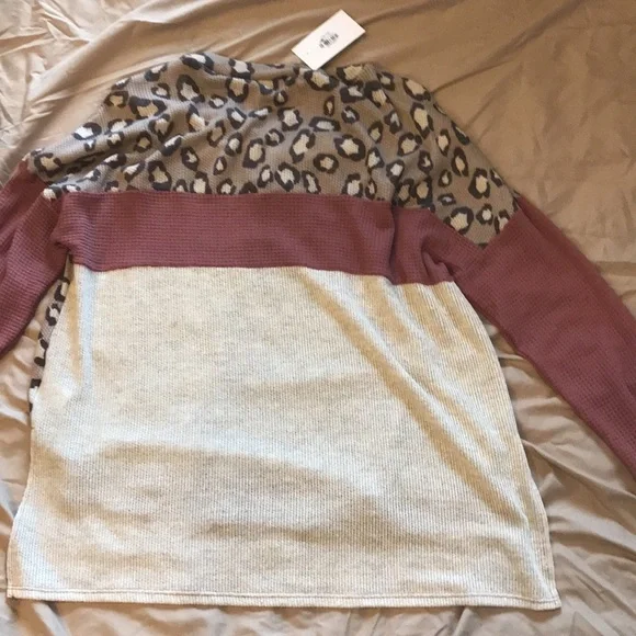 Leopard tan dark tan dustyrose ladies Large new w/tags soft light comfy CesFemme - Picture 6 of 7